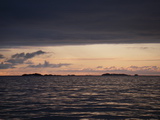 Abendhimmel ber Felsen der Wauwermans Islands