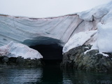 Hhle im Eiskliff von Skua Island