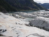 Blick vom Gletscherfuß auf die Gletscherbucht